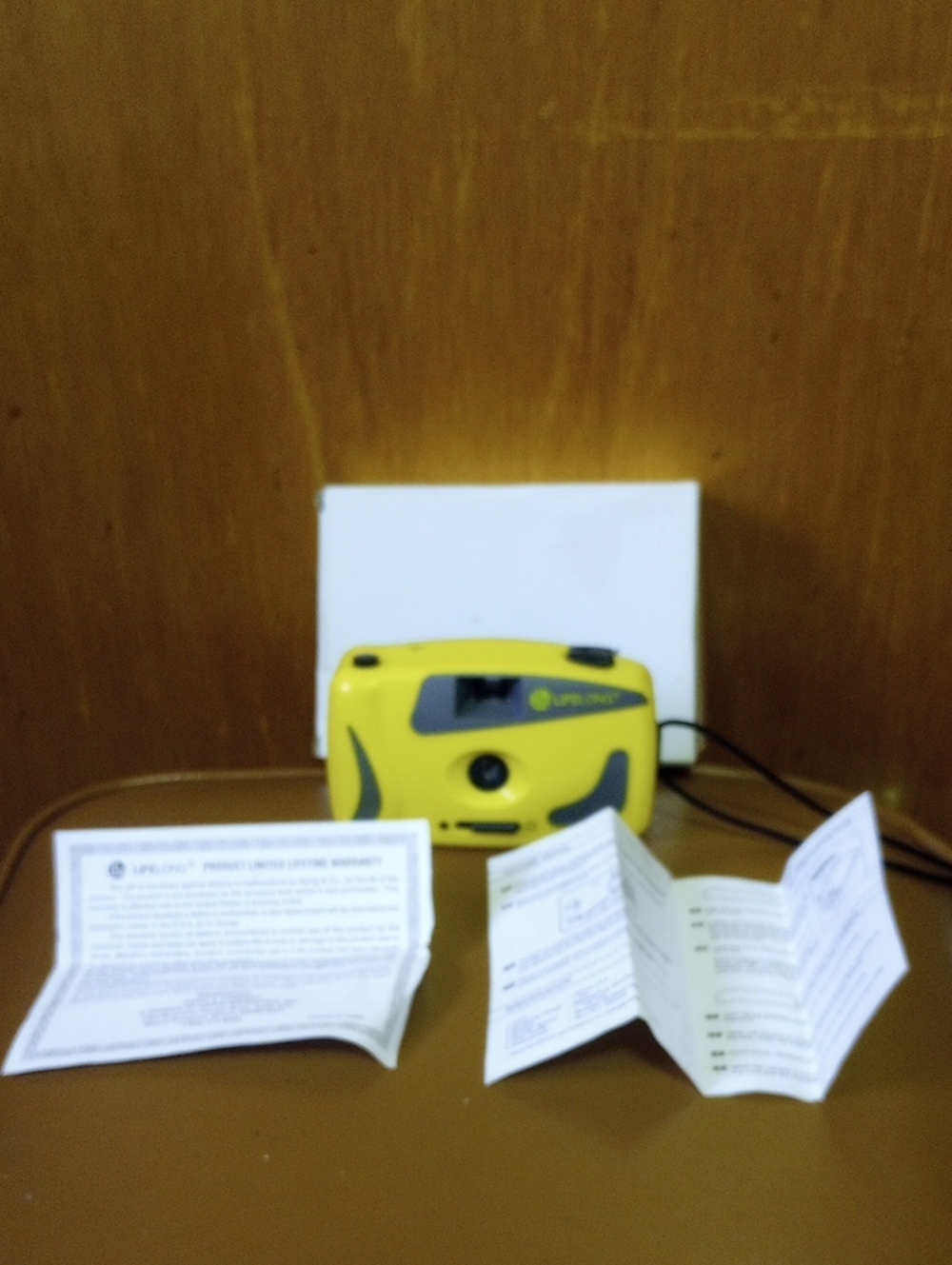 Lifelong Vintage Yellow & Black 35 mm Film Camera, Box & Paperwork, Untested